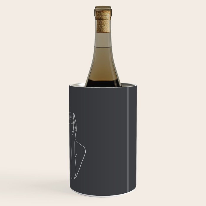 Minimal Line Art of a Woman Wine Chiller Gallery Image 3