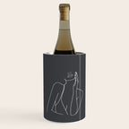 Minimal Line Art of a Woman Wine Chiller Gallery Image 1