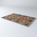 Katti Kurgan Suzani Uzbekistan Embroidery Print Rug Gallery Image 3