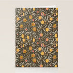 William Morris Vintage Pomegranate Fruit Walnut Bullrush Pattern  Stationery Card Gallery Image 2