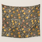 William Morris Vintage Pomegranate Fruit Walnut Bullrush Pattern  Wall Tapestry Gallery Image 4