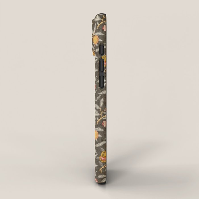 William Morris Vintage Pomegranate Fruit Walnut Bullrush Pattern  iPhone Case Gallery Image 2
