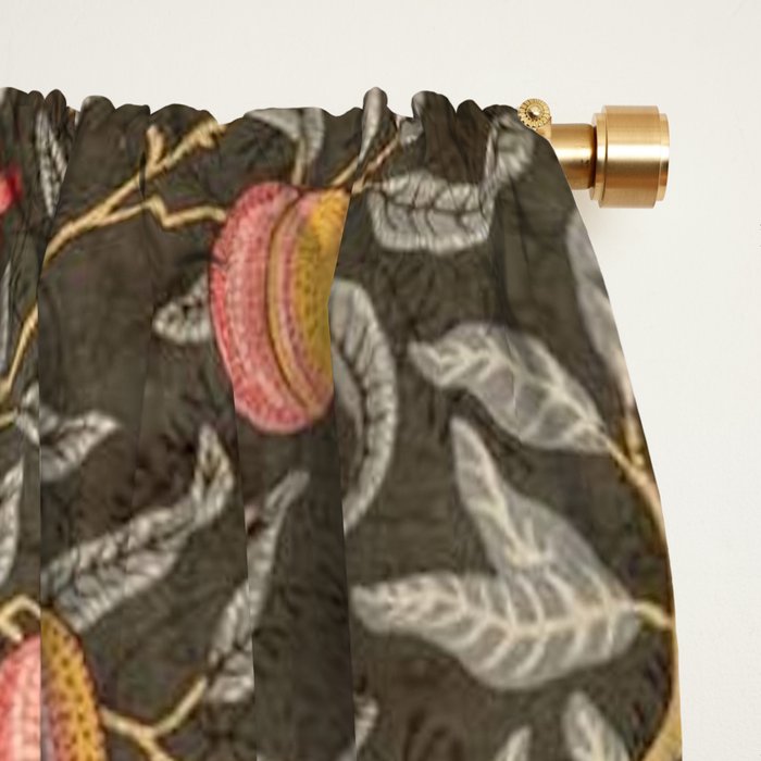 William Morris Vintage Pomegranate Fruit Walnut Bullrush Pattern  Window Curtain Gallery Image 2