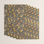 William Morris Vintage Pomegranate Fruit Walnut Bullrush Pattern  Wrapping Paper Gallery Image 3