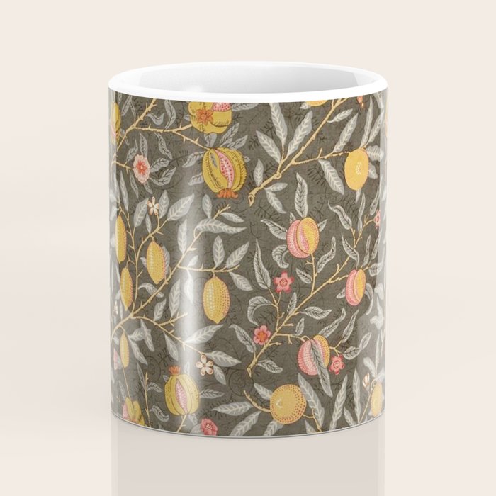 William Morris Vintage Pomegranate Fruit Walnut Bullrush Pattern  Coffee Mug Gallery Image 4