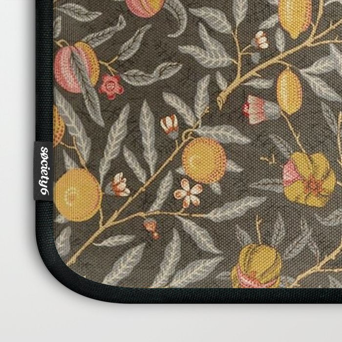 William Morris Vintage Pomegranate Fruit Walnut Bullrush Pattern  Laptop Sleeve Gallery Image 3