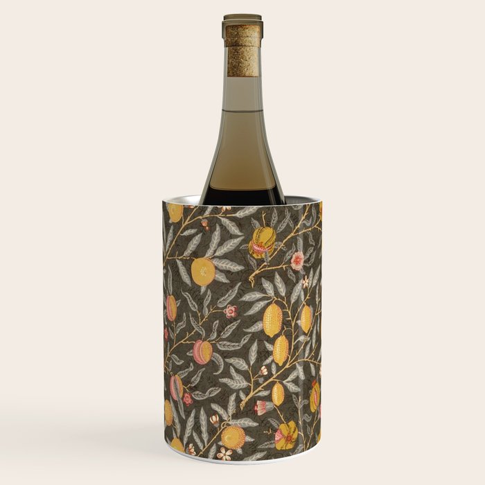 William Morris Vintage Pomegranate Fruit Walnut Bullrush Pattern  Wine Chiller Gallery Image 3