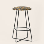 William Morris Vintage Pomegranate Fruit Walnut Bullrush Pattern  Stool Gallery Image 1