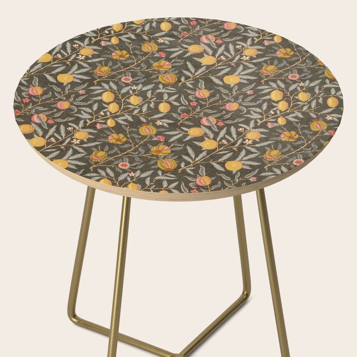 William Morris Vintage Pomegranate Fruit Walnut Bullrush Pattern  Side Table Gallery Image 2