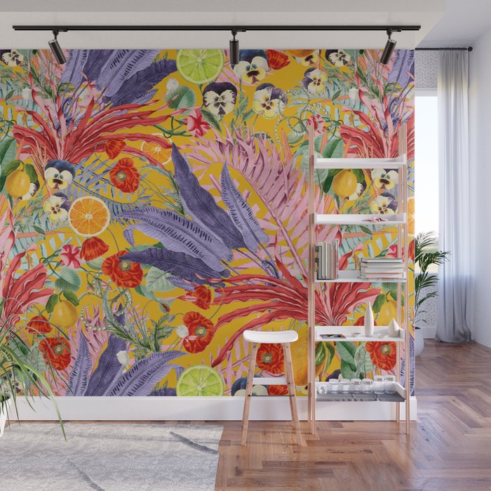Summer Tropical Garden Wall Mural Gallery Image 1