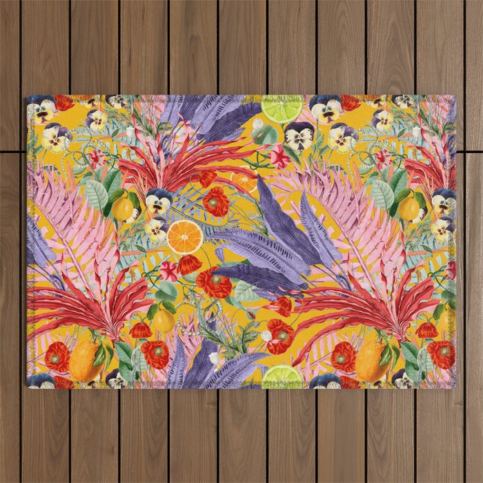 Summer Tropical Garden Outdoor Rug Gallery Image 1
