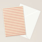 Mid Century Modern Atomic Stars Grid in Retro Christmas Red and Cream Stationery Card Gallery Image 2