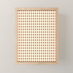 Mid Century Modern Atomic Stars Grid in Retro Christmas Red and Cream Mini Art Print Gallery Image 1