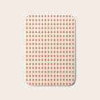 Mid Century Modern Atomic Stars Grid in Retro Christmas Red and Cream Bath Mat Gallery Image 1