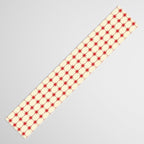 Mid Century Modern Atomic Stars Grid in Retro Christmas Red and Cream Table Runner Gallery Image 3