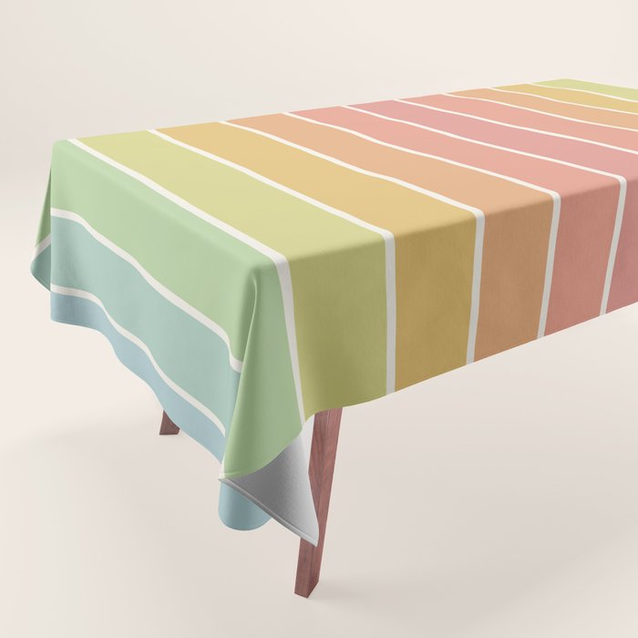 Gradient Arch V Mid Century Modern Rainbow Tablecloth Gallery Image 1