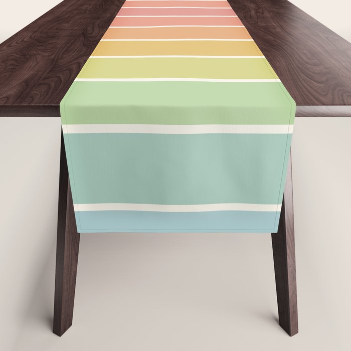 Gradient Arch V Mid Century Modern Rainbow Table Runner Gallery Image 1
