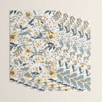 Spring Wildflowers, Floral Prints, Yellow and Gray Wrapping Paper Gallery Image 3
