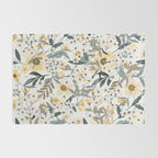 Spring Wildflowers, Floral Prints, Yellow and Gray Rug Gallery Image 2