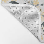 Spring Wildflowers, Floral Prints, Yellow and Gray Bath Mat Gallery Image 2