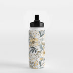 Spring Wildflowers, Floral Prints, Yellow and Gray Water Bottle Gallery Image 2