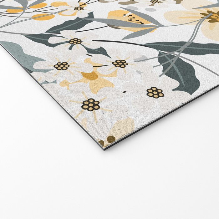 Spring Wildflowers, Floral Prints, Yellow and Gray Welcome Mat Gallery Image 2
