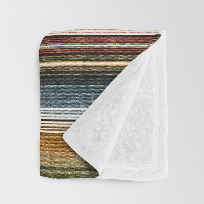 serape southwest stripe - earth tones Throw Blanket Gallery Image 3