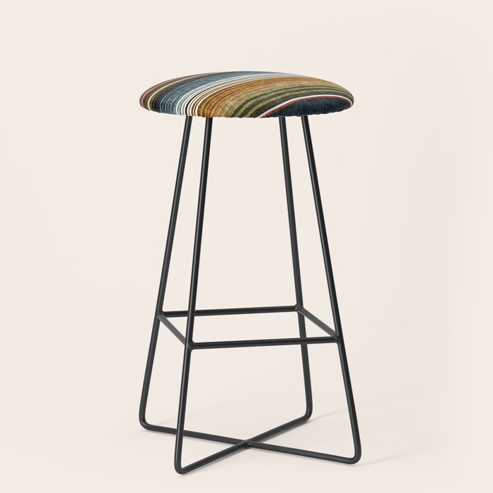 serape southwest stripe - earth tones Stool Gallery Image 1