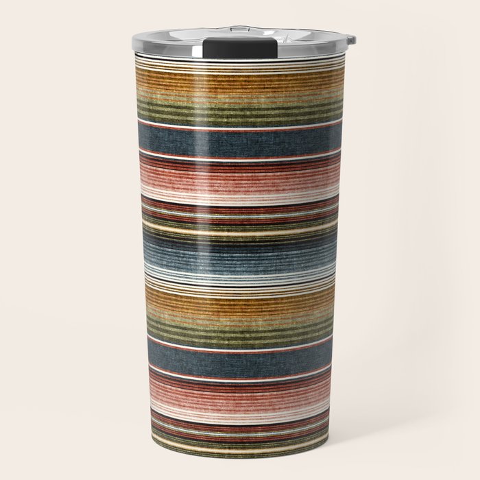 serape southwest stripe - earth tones Travel Mug Gallery Image 1