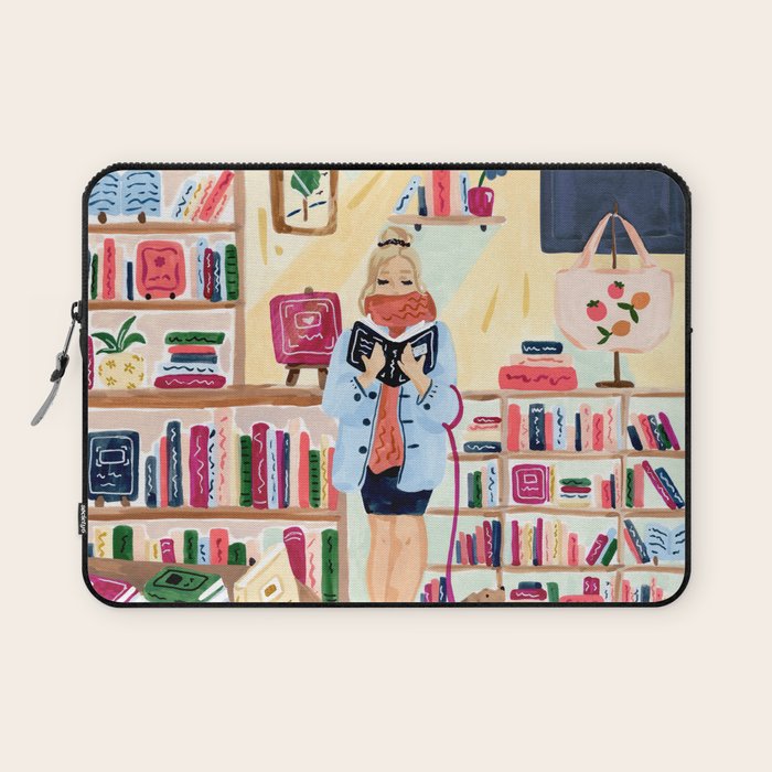 Fall Bookstore Laptop Sleeve Gallery Image 1