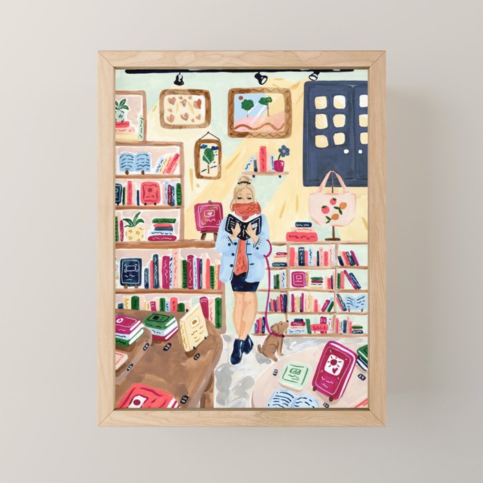 Fall Bookstore Mini Art Print Gallery Image 1