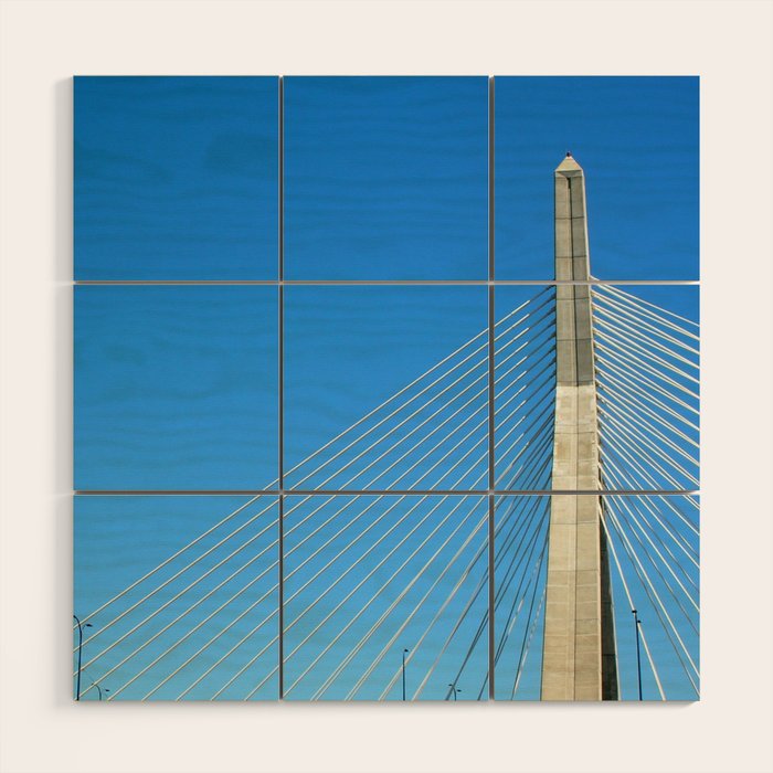 Zakim Bridge, Boston Wood Wall Art Gallery Image 1