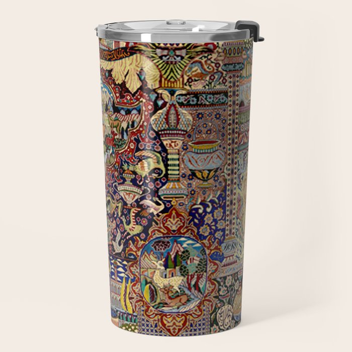 Ornate Antique Persian Kashmar Travel Mug Gallery Image 2
