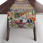 Ornate Antique Persian Kashmar Table Runner Gallery Image 1