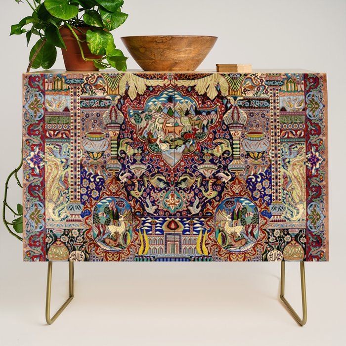Ornate Antique Persian Kashmar Credenza Gallery Image 1