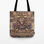Ornate Antique Persian Kashmar Tote Bag Gallery Image 1
