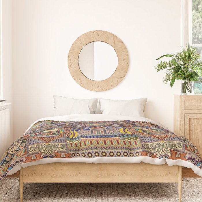 Ornate Antique Persian Kashmar Duvet Cover Gallery Image 3
