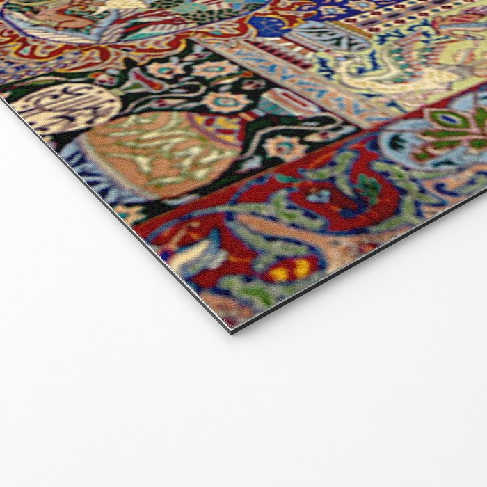Ornate Antique Persian Kashmar Welcome Mat Gallery Image 2