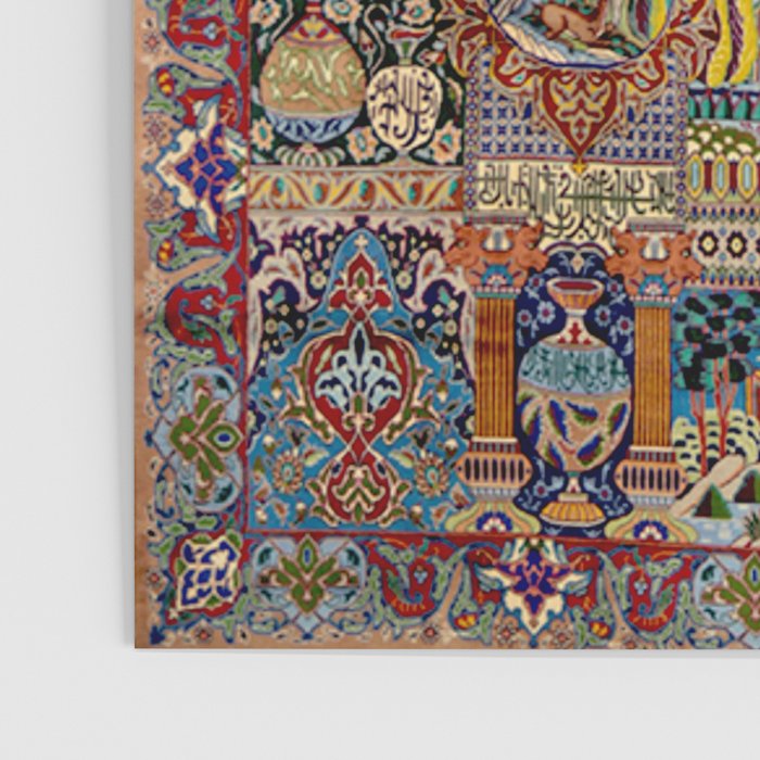 Ornate Antique Persian Kashmar Poster Gallery Image 3