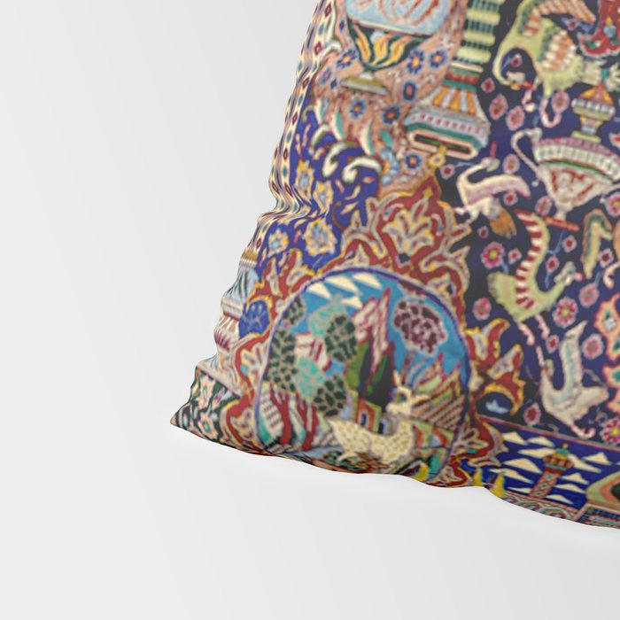 Ornate Antique Persian Kashmar Pillow Sham Gallery Image 4