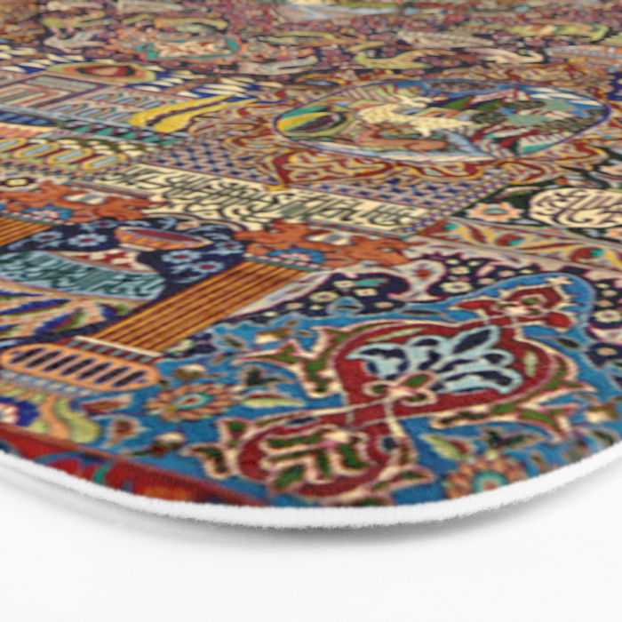 Ornate Antique Persian Kashmar Bath Mat Gallery Image 3