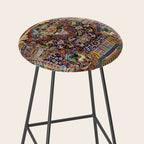 Ornate Antique Persian Kashmar Stool Gallery Image 2