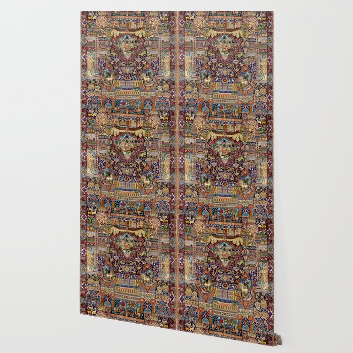 Ornate Antique Persian Kashmar Wallpaper Gallery Image 2