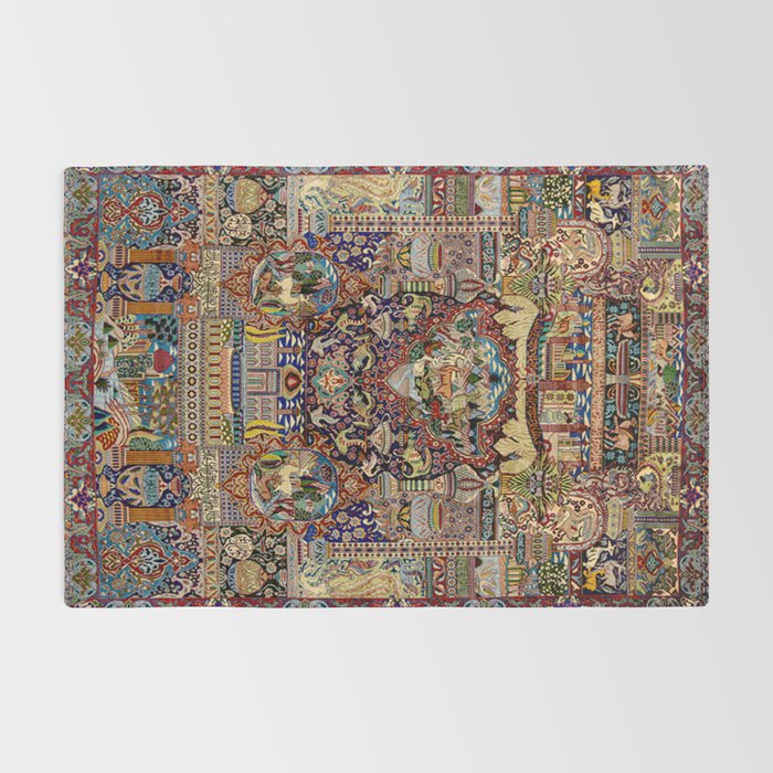Ornate Antique Persian Kashmar Rug Gallery Image 2