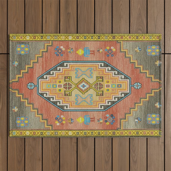 Moroccan Berber Geometric Rug Pattern Outdoor Rug Gallery Image 1