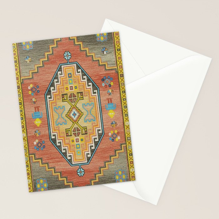 Moroccan Berber Geometric Rug Pattern Stationery Card Gallery Image 2