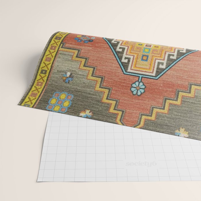 Moroccan Berber Geometric Rug Pattern Wrapping Paper Gallery Image 2