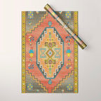 Moroccan Berber Geometric Rug Pattern Wrapping Paper Gallery Image 1