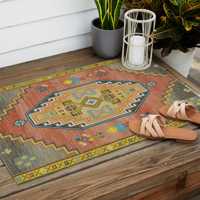 Moroccan Berber Geometric Rug Pattern Outdoor Rug Gallery Image 2