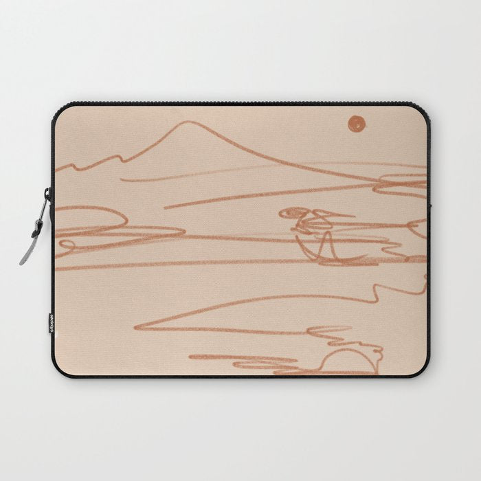 Line Mountain Sunset. Laptop Sleeve Gallery Image 1